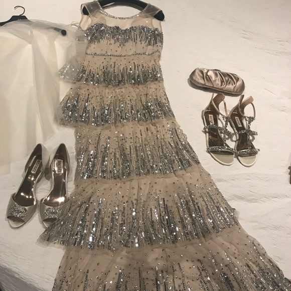 Aidan Mattox embellished 5 tier evening dress - Picture 3 of 6